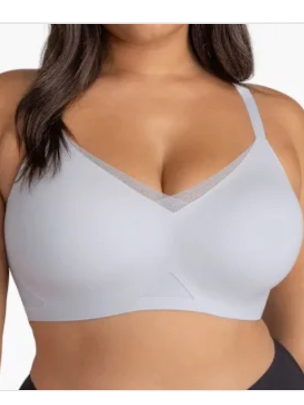 Honeylove Liftwear Crossover Bra — Light Gray, Size 2X